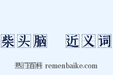 柴头脑殻近义词是什么意思的图片